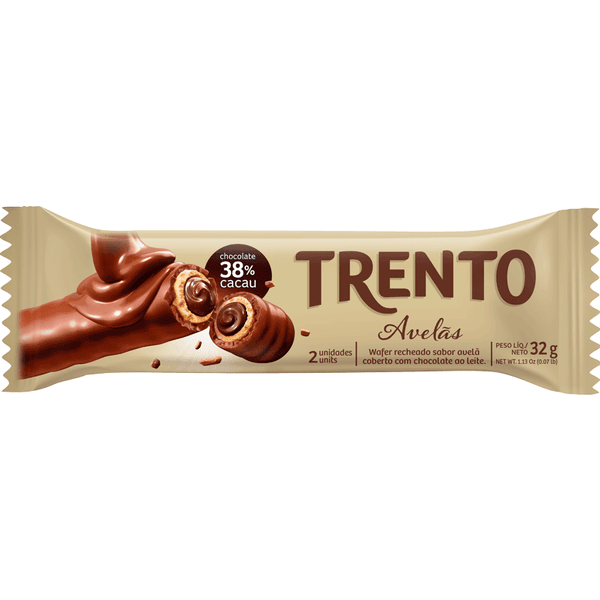 CHOCOLATE TRENTO AVELÃ 32G.